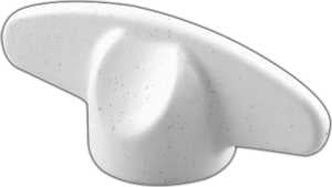 Prime-Line H 4097 Tee Handle, White, Zinc, Painted