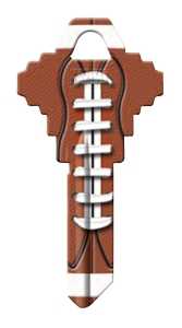 Hy-Ko 16010SC1-25 Key Blank, Football, Brass, For: Schlage SC1 Keyways, SC1 Key Number, Pack of 10