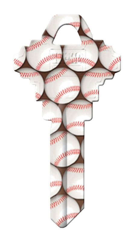 Hy-Ko 16010SC1-26 Key Blank, Baseball, Brass, For: Schlage SC1 Keyways, SC1 Key Number, Pack of 10