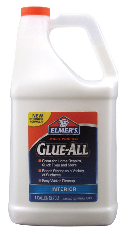 Elmer's Glue-All High Strength Polyvinyl acetate homopolymer Clear All Purpose Adhesive 1 gal, Pack of 2