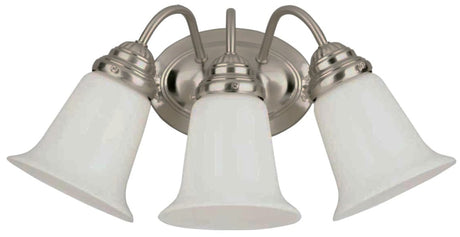 Westinghouse 66497 Wall Mount Fixture, 3-Lamp, Brushed Nickel Fixture
