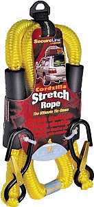 SecureLine CZB4 Stretch Rope, 8 mm Dia, 4 ft L, Polypropylene, Yellow