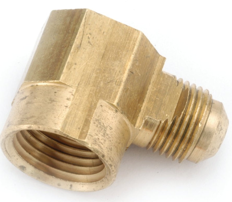 Anderson Metals 754050-0606 Tube Elbow, 3/8 in, Flare x Female, 90 deg Angle, Brass, 1000 psi Pressure, Pack of 10