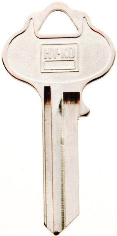 Hy-Ko 11010IN3 Key Blank, Brass, Nickel, For: ILCO Cabinet, House Locks and Padlocks, IN3 Key Number, Pack of 10
