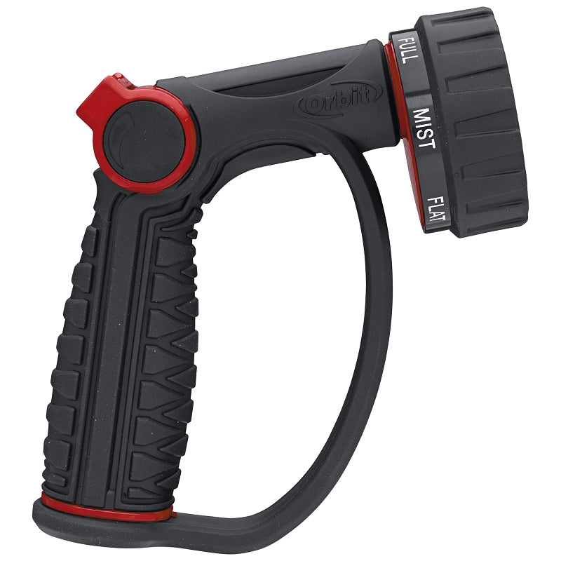 Orbit 58993 7-Pattern Watering Nozzle, 3/4 in, Barbed, Metal, Black