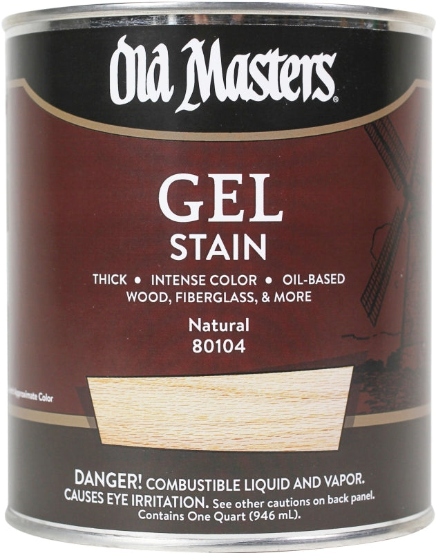 Old Masters 80104 Stain, Natural, Gel, 1 qt Can