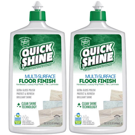 Quick Shine Gloss Floor Finish Liquid 27 oz, Pack of 6
