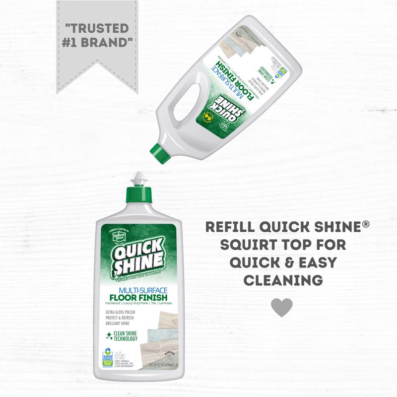 Quick Shine Gloss Floor Finish Liquid 27 oz, Pack of 6