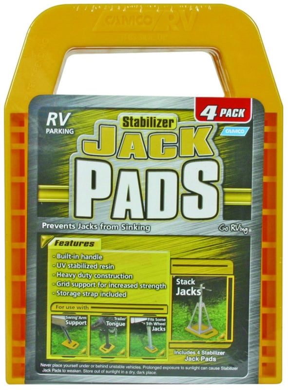 Camco USA 44595 Stabilizer Jack Pad, Resin, Yellow