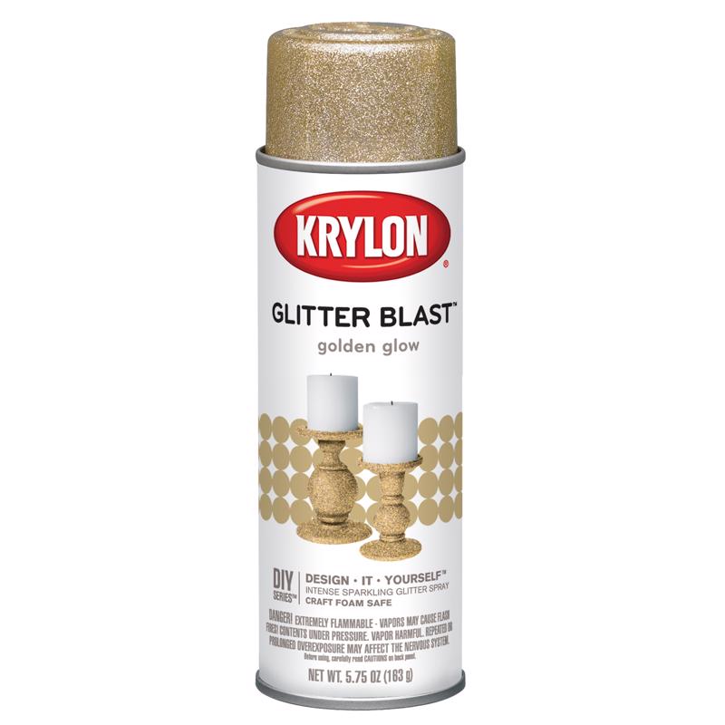 Krylon Glitter Blast Golden Glow Spray  Paint 5.75 oz, Pack of 6