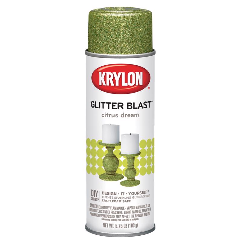 Krylon K03808A00 Craft Spray Paint, Glitter, Citrus Dream, 5.75 oz, Can, Pack of 6