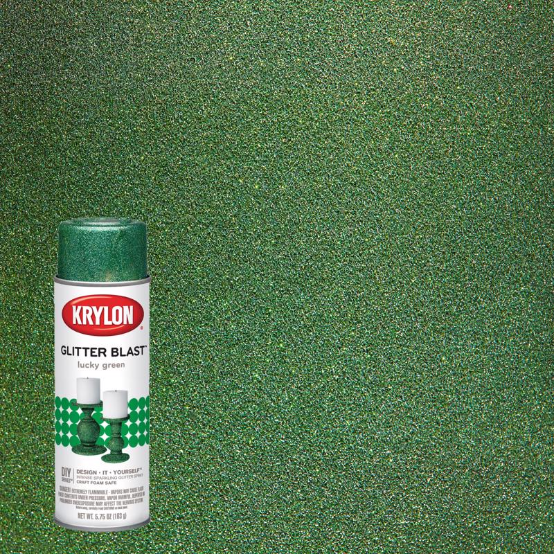 Krylon Glitter Blast Lucky Green Spray Paint 5.75 oz, Pack of 6