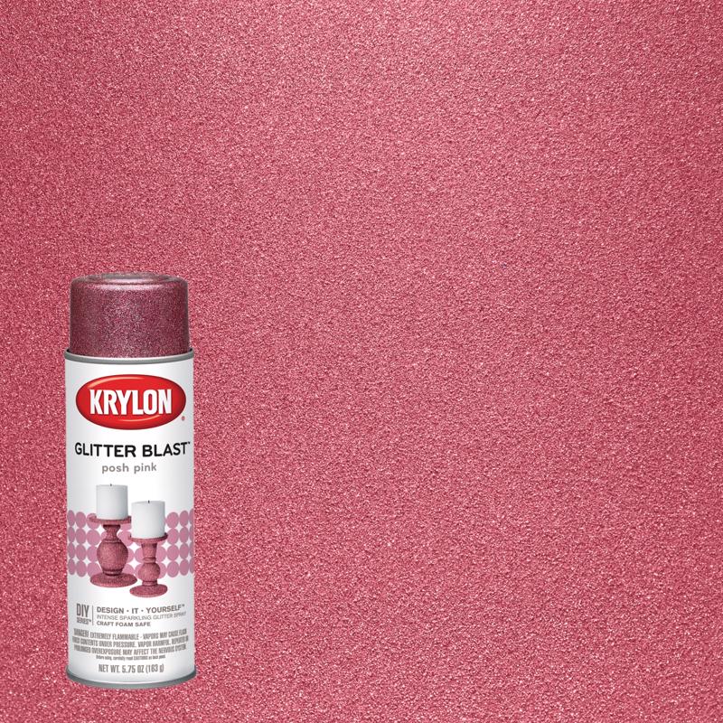Krylon Glitter Blast Posh Pink Spray Paint 5.75 oz, Pack of 6