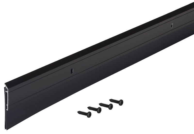 M-D 11820 Heavy-Duty Door Sweep, 36 in L, 2 in W, Aluminum Insert