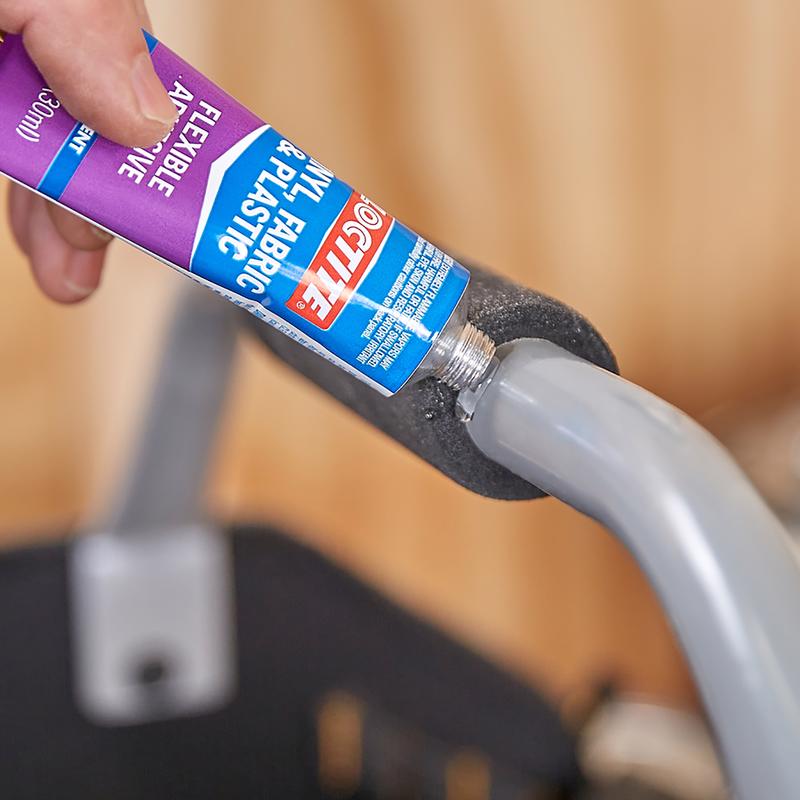 Loctite Vinyl, Fabric & Plastic High Strength Polyurethane Clear Flexible Adhesive 1 oz, Pack of 6