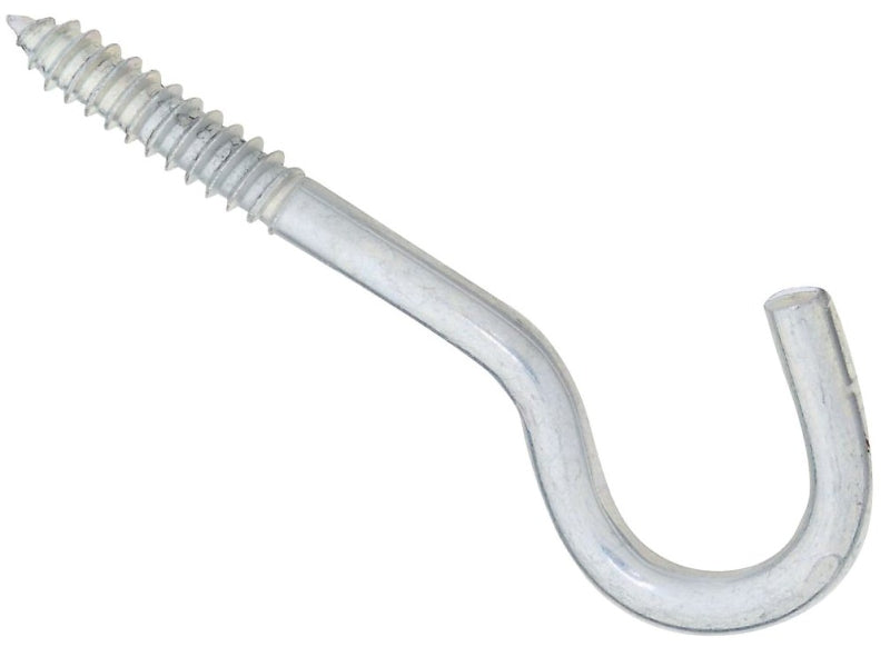 National Hardware 2156BC Series N220-871 Screw Hook, 5/16 in Opening, 4-1/2 in L, Steel, Zinc, Pack of 10