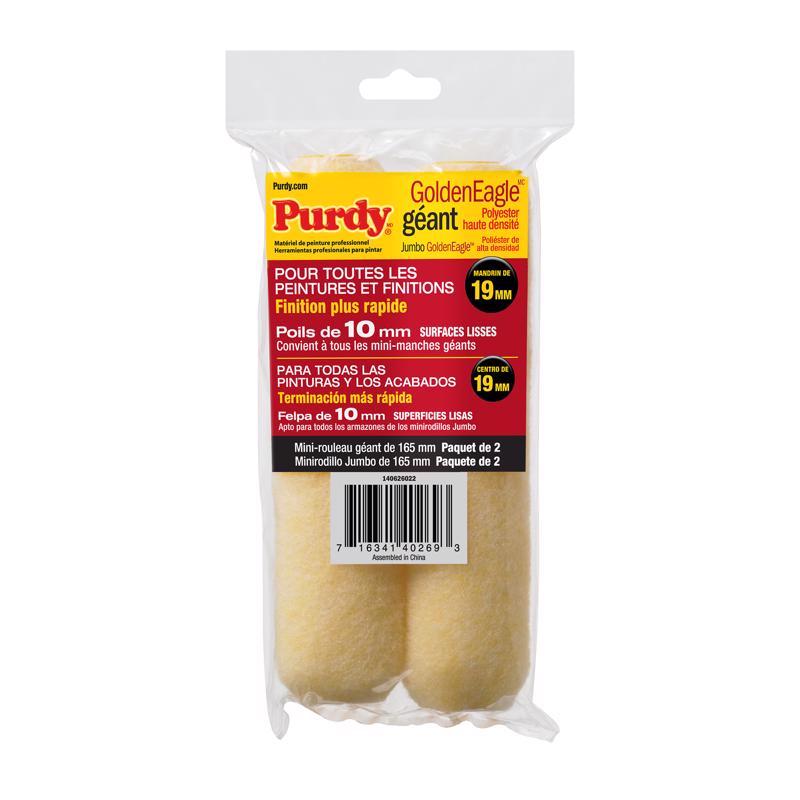 Purdy GoldenEagle Polyester 6.5 in. W X 3/8 in. Jumbo Mini Paint Roller Cover 2 pk