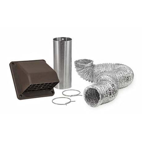 Lambro 1375B Wall Hood Vent Kit, Plastic, Brown