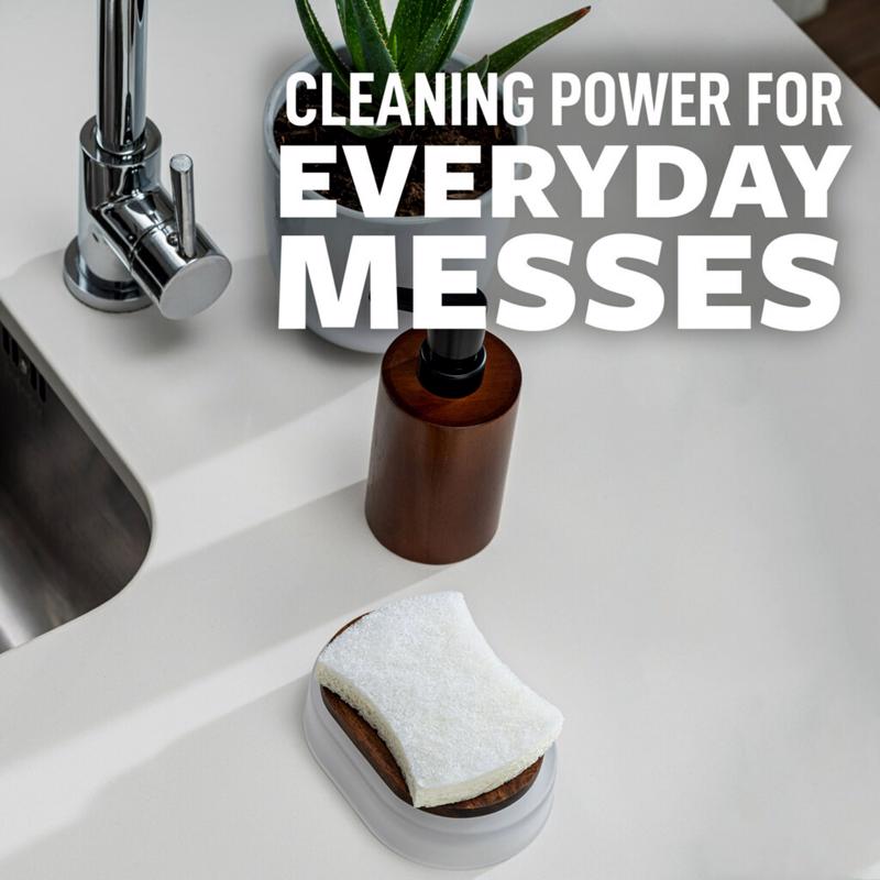 Scotch-Brite Greener Clean Non-Scratch Scrubber Sponge For Multi-Purpose 4.5 in. L 3 pk, Pack of 8