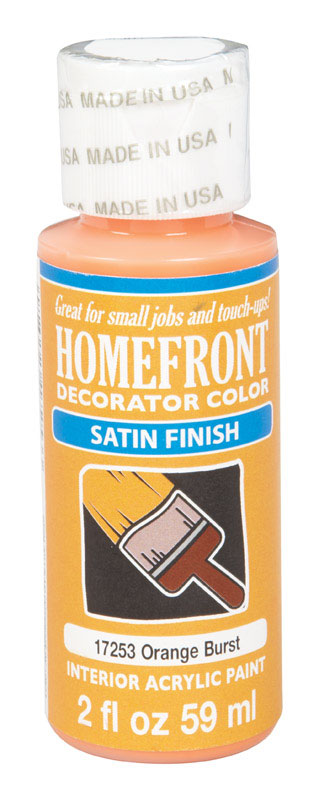 Homefront Satin Orange Burst Hobby Paint 2 oz, Pack of 3