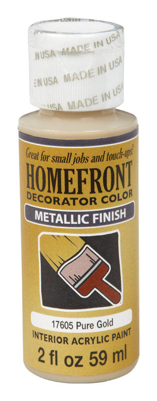Homefront Metallic Pure Gold Hobby Paint 2 oz, Pack of 3