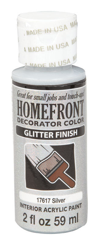 Homefront Glitter Silver Hobby Paint 2 oz, Pack of 3