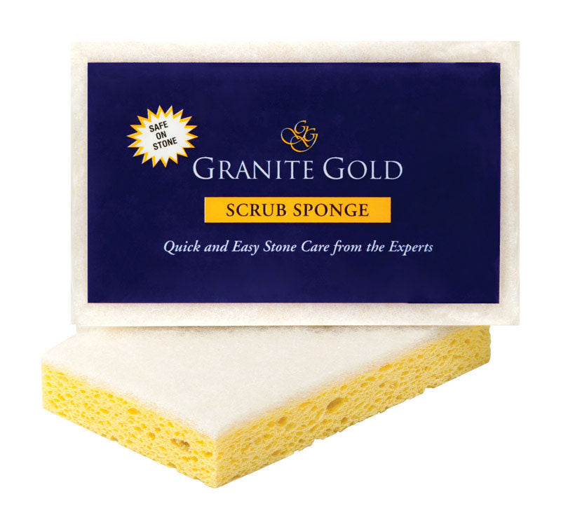 Granite Gold Delicate, Light Duty Scrubber Sponge For Granite 1 in. L 1 pk, Pack of 12