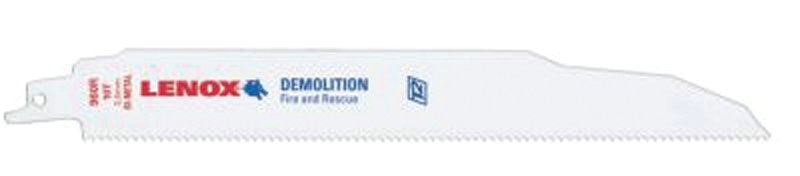 Lenox 22762OSB960R Series Reciprocating Saw Blade, Applicable Materials: Thick Metal, 1 in W, 9 in L, 10 TPI
