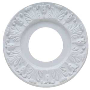 Westinghouse 7702700 Ceiling Medallion, 10 in Dia, Plastic, Traditional White, For: Ceiling Fans