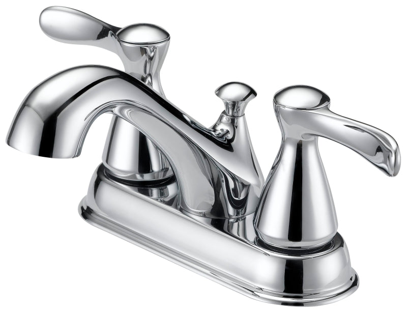 Boston Harbor F51B0010CP Lavatory Faucet, 1.2 gpm, 2-Handle, 3-Faucet Hole, Metal/Plastic, Chrome Plated
