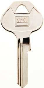 Hy-Ko 11010M70 Key Blank, Brass, Nickel, For: Master Locks and Padlocks, M70 Key Number, Pack of 10