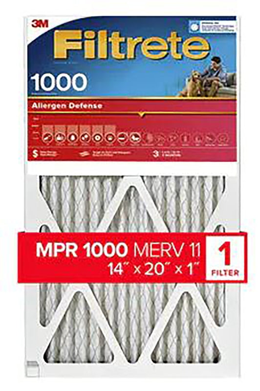 Filtrete 9805-4 Air Filter, 20 in L, 14 in W, 11 MERV, 1000 MPR, Polypropylene Frame, Pack of 4
