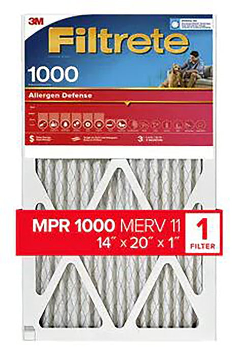 Filtrete 9805-4 Air Filter, 20 in L, 14 in W, 11 MERV, 1000 MPR, Polypropylene Frame, Pack of 4