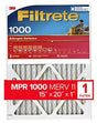 Filtrete 9806-4 Air Filter, 20 in L, 15 in W, 11 MERV, 1000 MPR, Polypropylene Frame, Pack of 4