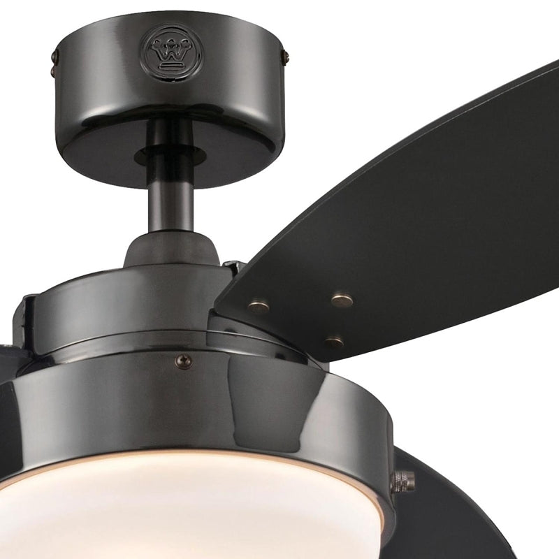 Westinghouse 7221500 Ceiling Fan, Black Blade, 42 in Sweep, MDF Blade