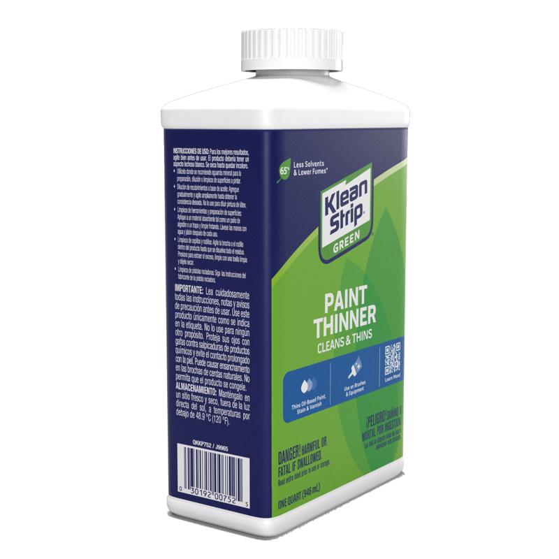 Klean Strip Green Petroleum Hydrocarbons Paint Thinner 1 qt, Pack of 4