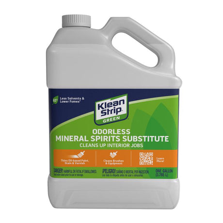 Klean Strip Green Mineral Spirits Oil-Based Thinner 1 gal, Pack of 4