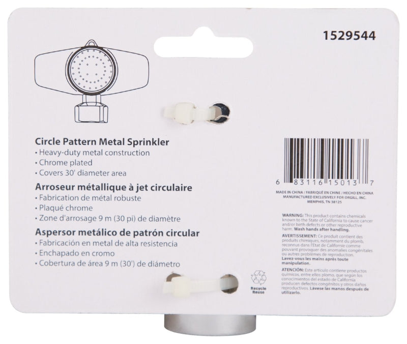 Landscapers Select GS9512 Spot Sprinkler, Female, Round, Zinc