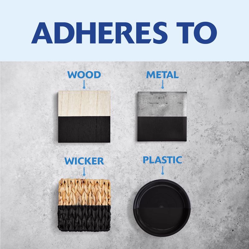 Rust-Oleum Ultra Cover Satin Canyon Black Paint Exterior and Interior 8 oz, Pack of 6