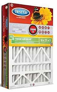 BestAir AB1625-11R Air Filter, 16 in L, 25 in W, 11 MERV, 1000 to 1200 MPR, Cardboard Frame