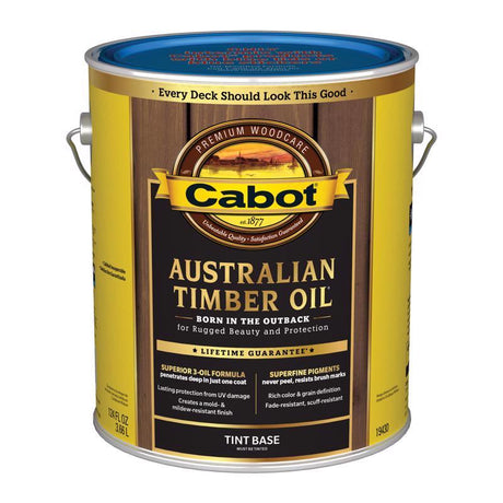 Cabot Australian Timber Oil Low VOC Transparent Tintable Base Australian Timber Oil 1 gal, Pack of 4