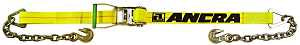 Ancra 500 Series 45982-15 Strap, 2 in W, 27 ft L, Polyester, Yellow, 3333 lb Working Load, Chain Anchor End