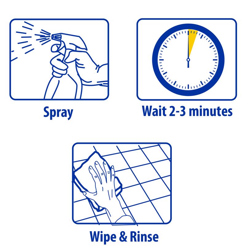 Zep Morning Rain Scent Tub and Tile Cleaner 32 oz Liquid, Pack of 12