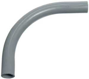 Carlon UA9DL Elbow, 90 deg Angle, 3 in Plain End, Gray, PVC, Gray, 1/PK