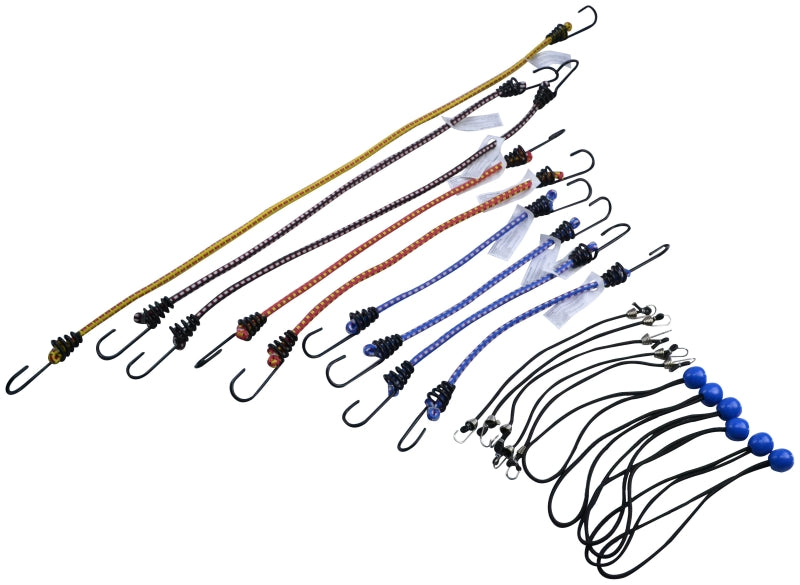 ProSource FH64077 Stretch Cord Set, Black, Hook End