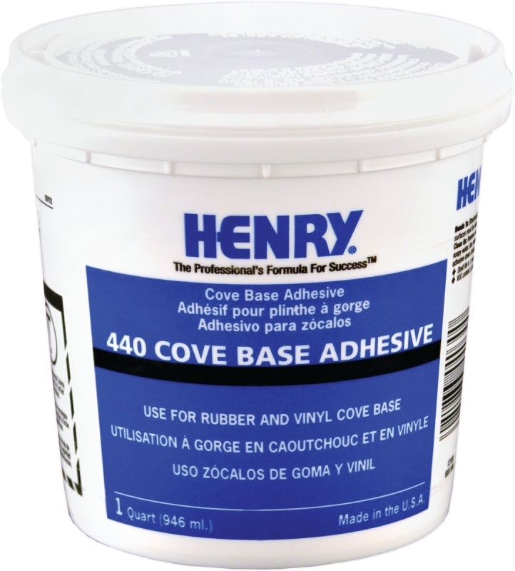 Henry 12109 High-Performance Cove Base Adhesive, Beige, 1 qt Cartridge
