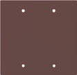 Eaton Cooper Wiring 2137 2137B-BOX Wallplate, 4-1/2 in L, 4.56 in W, 0.08 in Thick, 2 -Gang, Thermoset, Brown, Pack of 10