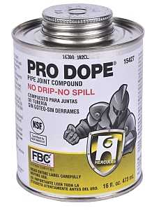 Hercules PRO DOPE 15427 Thread Sealant, 16 oz, Can, Liquid, Paste, Gray