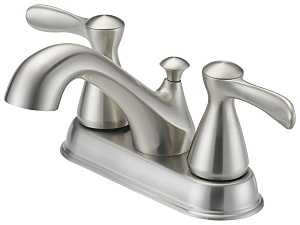 Boston Harbor F51B0010NP Lavatory Faucet, 1.2 gpm, 2-Handle, 3-Faucet Hole, Metal/Plastic, Brushed Nickel