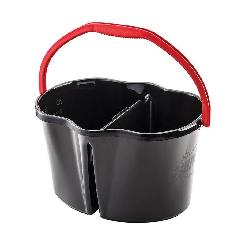 Libman High Power Dual Compartment 4 gal Bucket Black/Red, Pack of 3